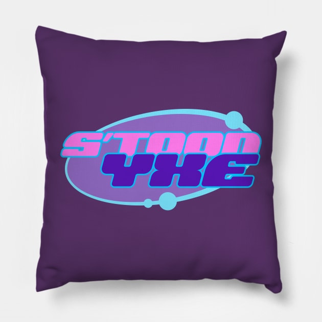 Saskatoon Stoon YXE Steampunk Vaporwave Fusion Pillow by Stooned in Stoon