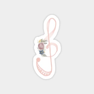 Watercolor Music Note - Treble Clef Magnet