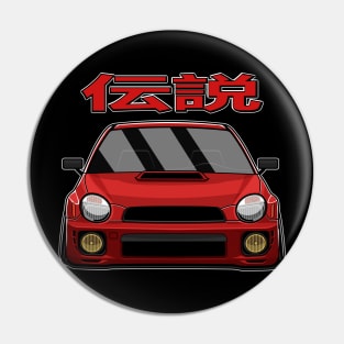 red Subie Bug Eye Legend Pin