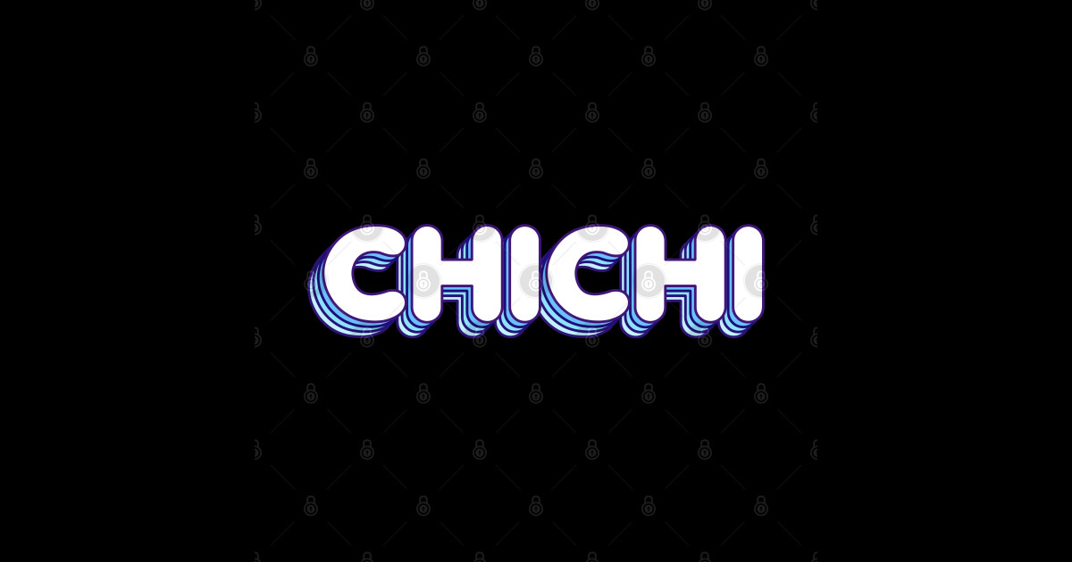 Blue Layers ChiChi Name Label Blue Layers Chichi Name Label Sticker