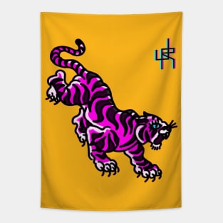 Electric Trad Tiger Tattoo Tapestry