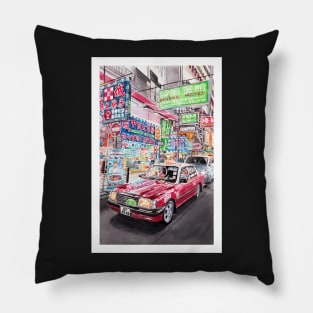 Hong Kong City Night Pillow