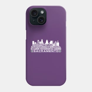 Sacramento Basketball Team 23 Player Roster, Sacramento City Skyline Phone Case