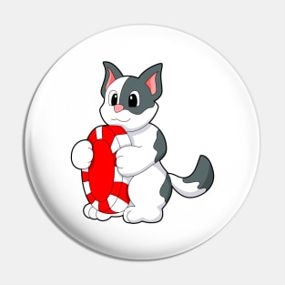 Cat with Poker chip Pin