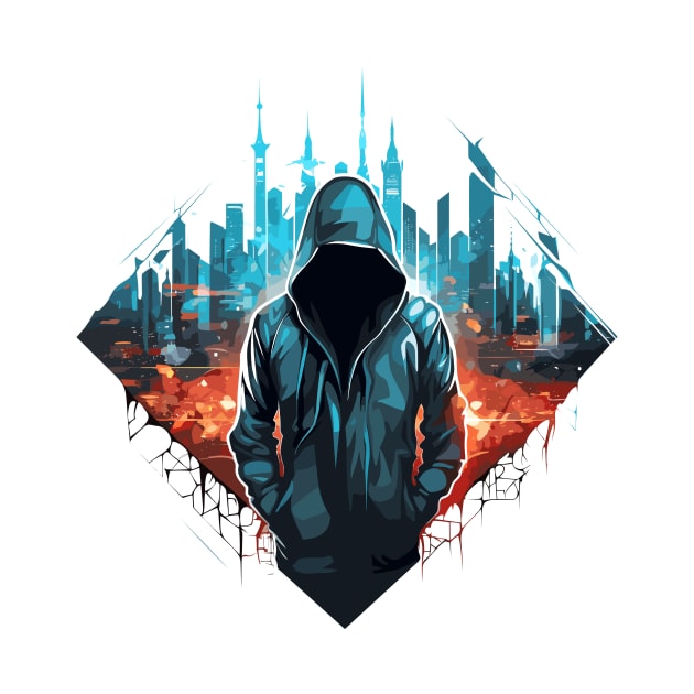 Mistery Shadow Hacker Gamer Urbain City Life by Cubebox