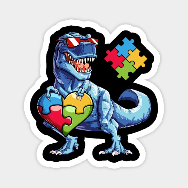 Dinosaurus Autism Awareness Magnet by Vaolodople