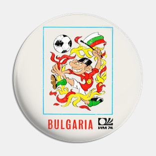 Bulgaria / 70s Vintage-Style Soccer Fan Design Pin