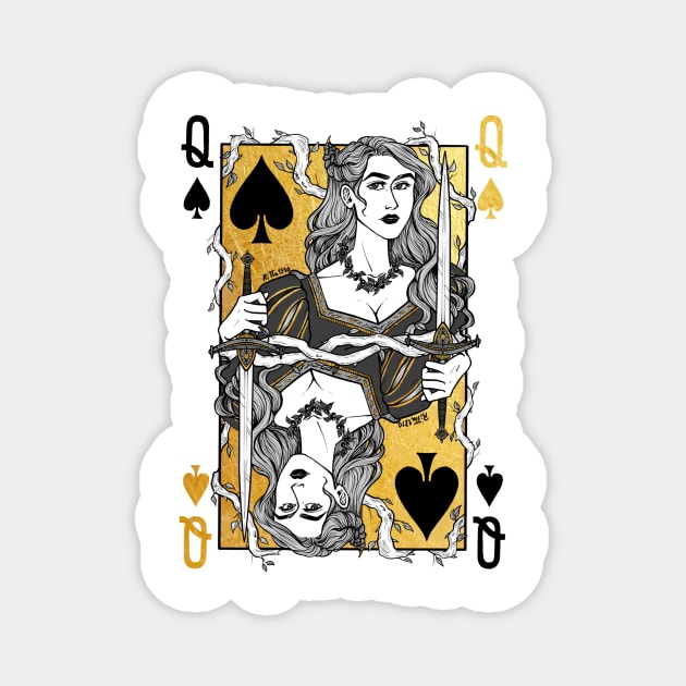 Jude, queen of spades Magnet by ritta1310