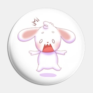 Shocked bunny Pin