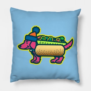 Da Chicago Mustard Dog Pillow