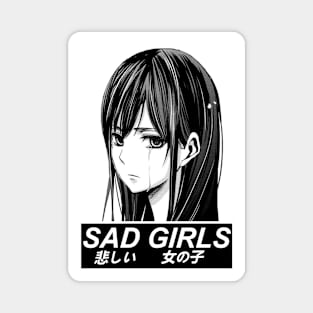 SAD GIRLS SAD JAPANESE ANIME AESTHETIC Magnet