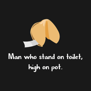 Man who stand on toilet T-Shirt