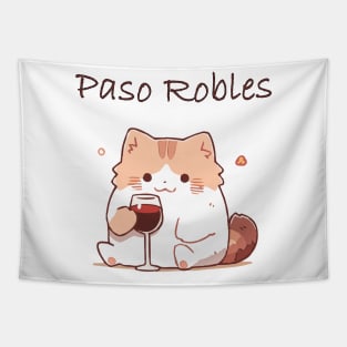 Paso Robles Cat Wine Cheers Tapestry