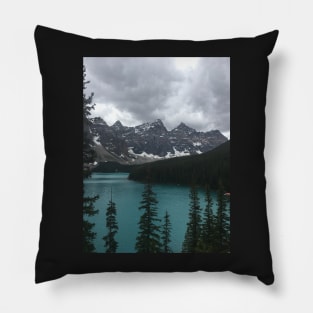 Canadian Rockies Lake and Mountain Landscape - 1 Pillow