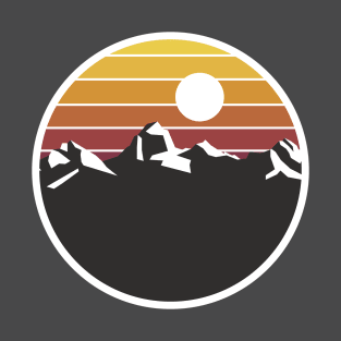 Rocky Mountains Sunset Landscape Design T-Shirt