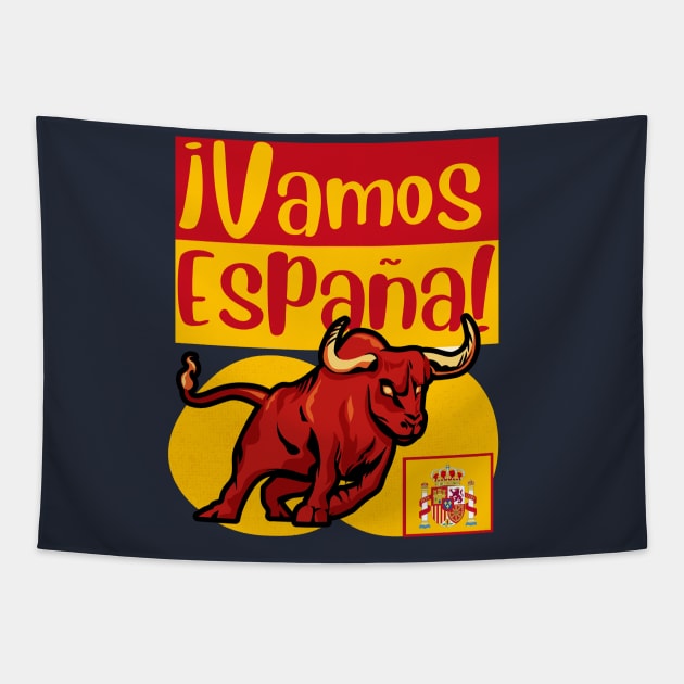 Vamos Espana World Cup Qatar 2022 Tapestry by Ashley-Bee