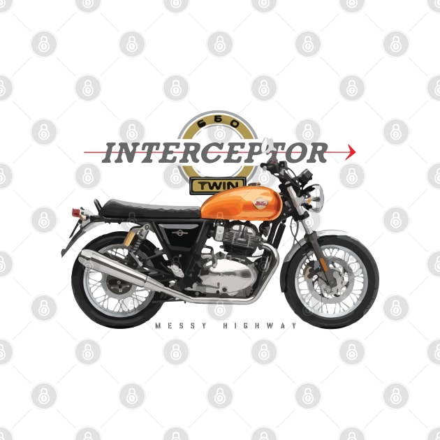 Royal Enfield Interceptor 650 18 orange, sl by MessyHighway