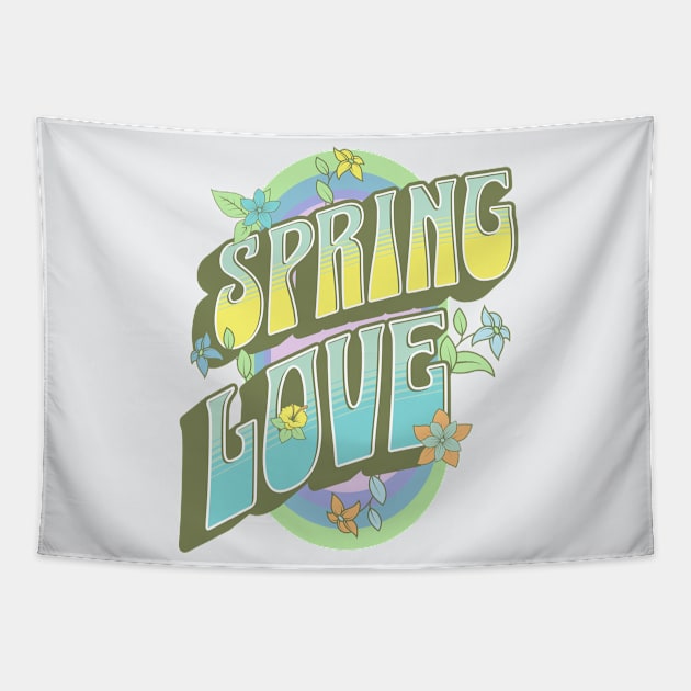 Spring Love Tapestry by Tina Donovan Artist