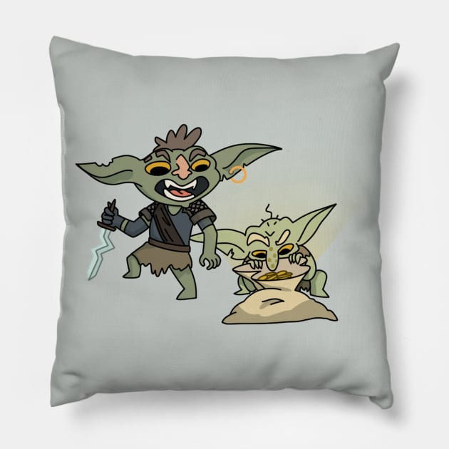 Goblin Adventure Pillow by Wikran