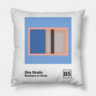 Brothers In Arms / Minimalist Style Graphic Poster Design Pillow