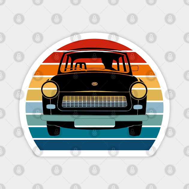 Vintage Sunset Classic Car Retro Design Magnet by Up 4 Tee