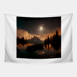 Moonlit forest #1 Tapestry