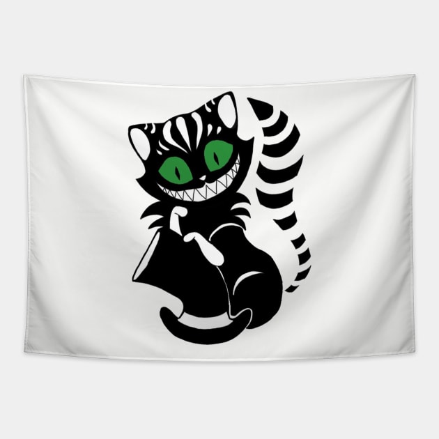 Cheshire Cat T-shirt Tapestry by Hartles Nina