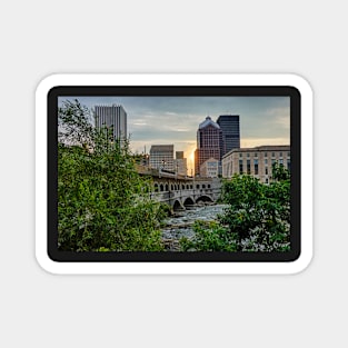 Rochester NY Sunrise Genesee River Grass Magnet