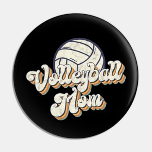 Volleyball Mom Mama Mother's Day Vintage Retro Funny Women Pin