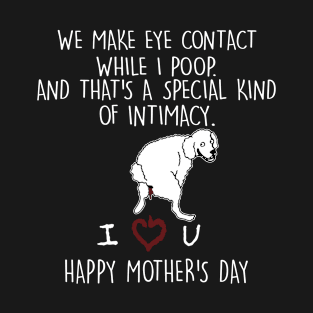 Funny Beagle We Make Eye Contact Happy Mother Day White T-Shirt