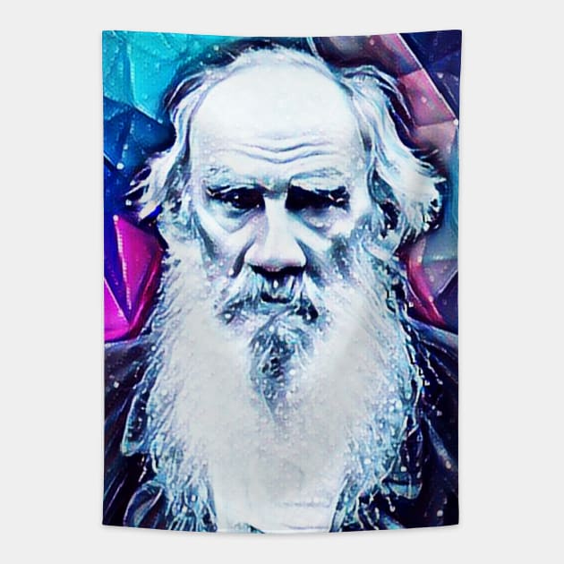 Leo Tolstoy Snowy Portrait | Leo Tolstoy Artwork 6 Tapestry by JustLit