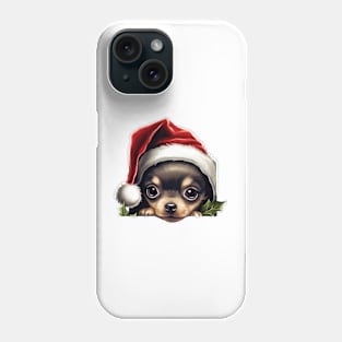 Christmas Peeking Puppy Phone Case