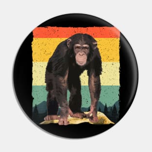 Monkey Women Chimpanzee Primate Lovers Pin