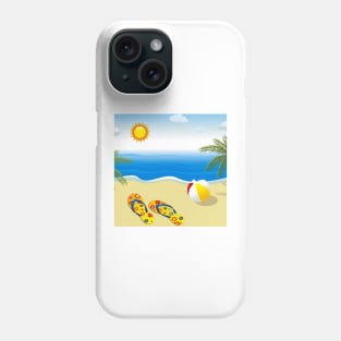 Cheerful Summer Day At The Beach Phone Case