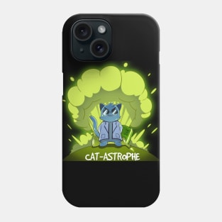 Cat-Astrophe Funny Scientist Anime Cat Phone Case