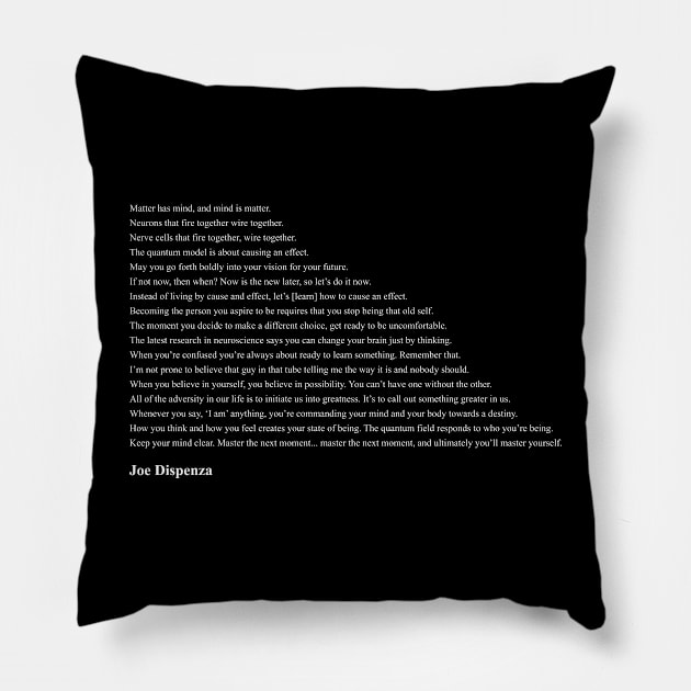 Joe Dispenza Quotes Pillow by qqqueiru