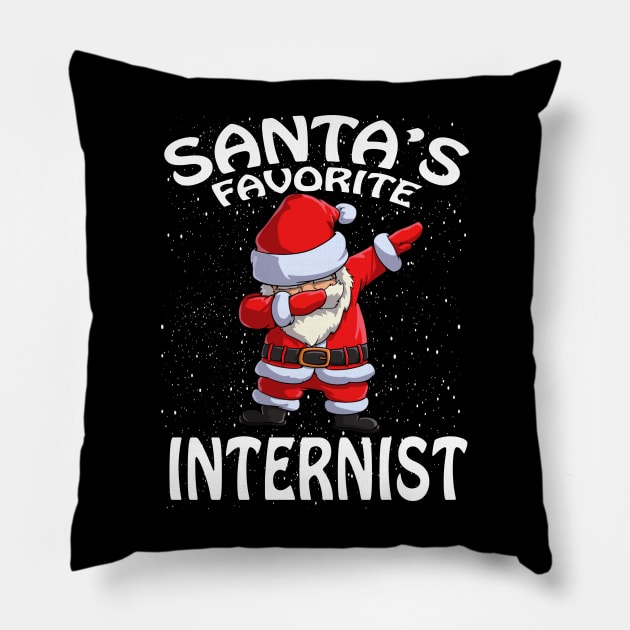 Santas Favorite Internist Christmas Pillow by intelus