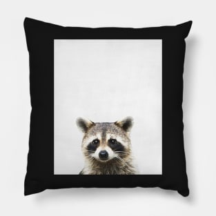 Raccoon print, Nursery decor, Animal print, Woodlands Wall Art Pillow