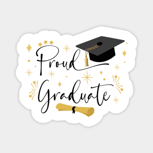 Proud Graduate | Quote With Black Text Family Graduation Magnet