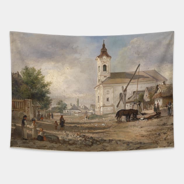 Old Dutch Church Tapestry by AlexMir