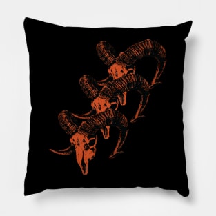 Red Aries Triple Descension Pillow