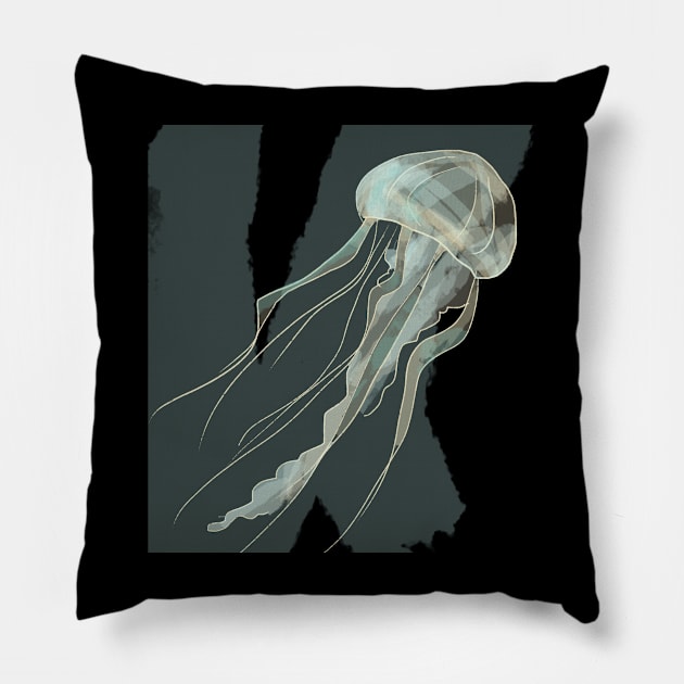 Cute Jellyfish Pillow by Ink_lori