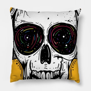 Psychedelic Skull Pillow