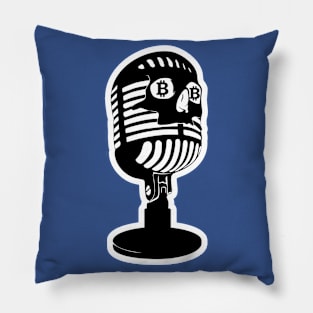 Rekt Bitcoin Skull Mic Pillow