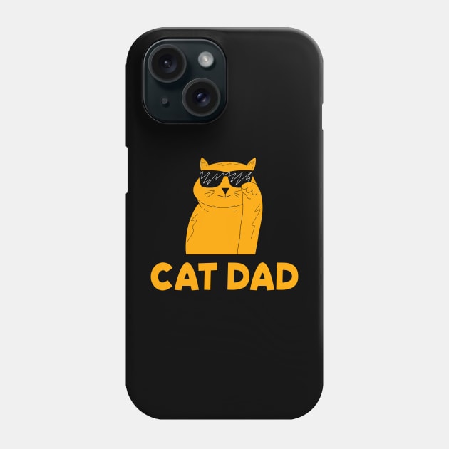 Cool Cat Dad Father's Day Gift Phone Case by Matthew Ronald Lajoie