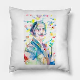 SALVADOR DALI watercolor portrai .1 Pillow