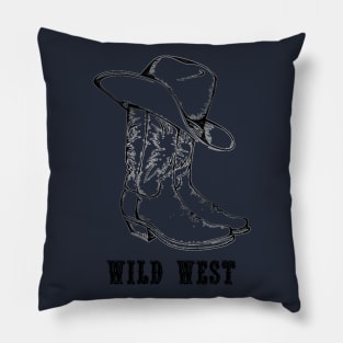 Western Era - Wild West Cowboy Boots and Hat Pillow