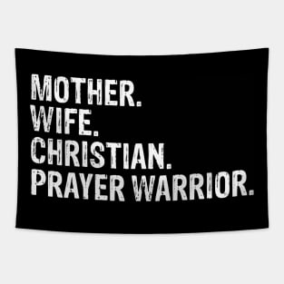 Mother. Wife. Christian. Prayer Warrior Tapestry