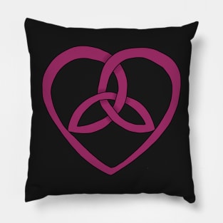 Pink Triquetra Heart Pillow
