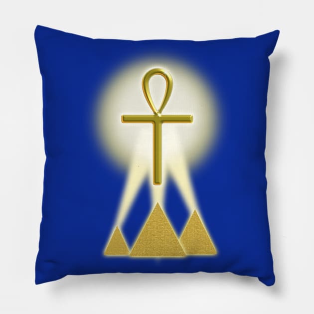 Egyptian Magic - Ra the Eternal Sun God Pillow by MettaArtUK